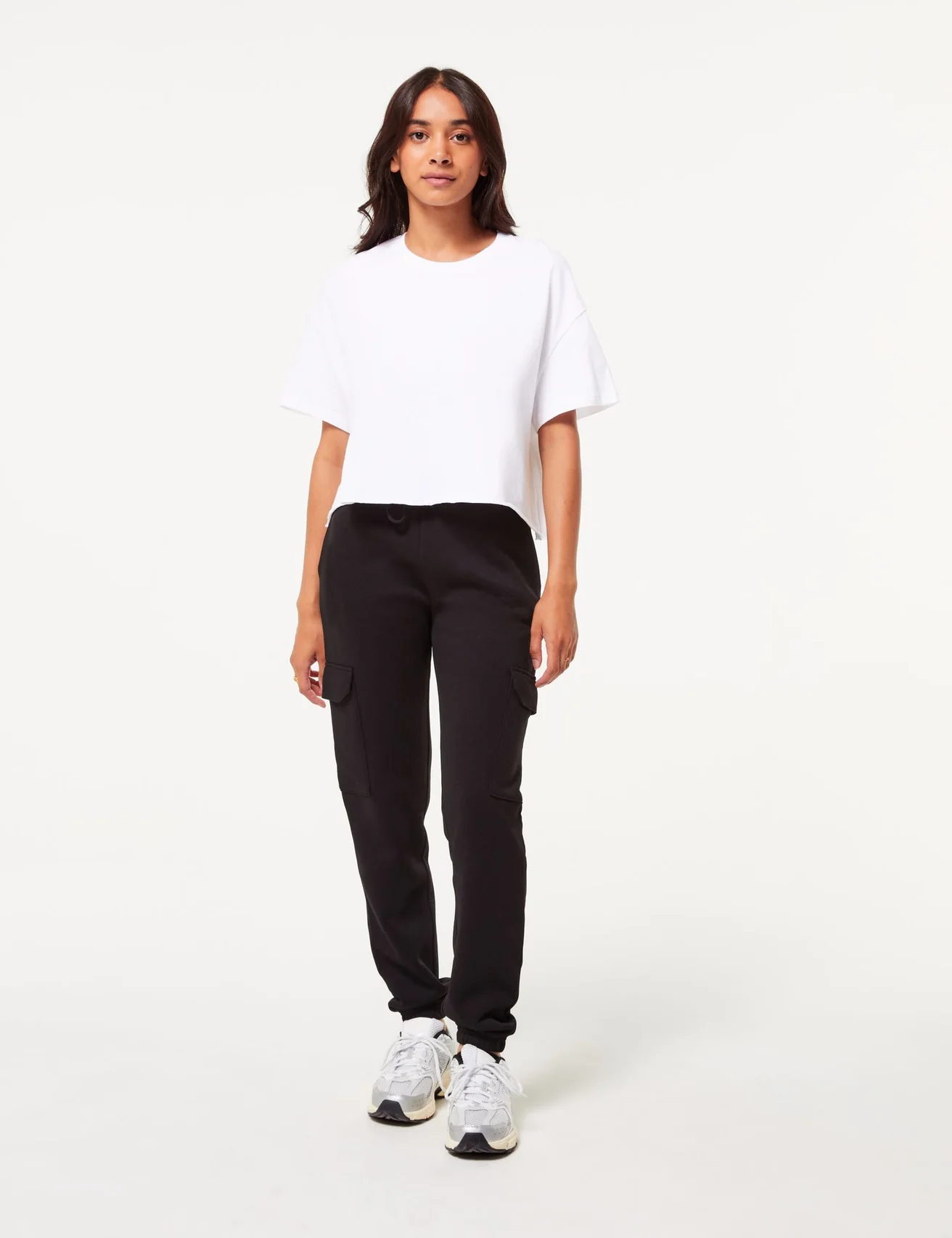 Jogging cargo ajusté noir