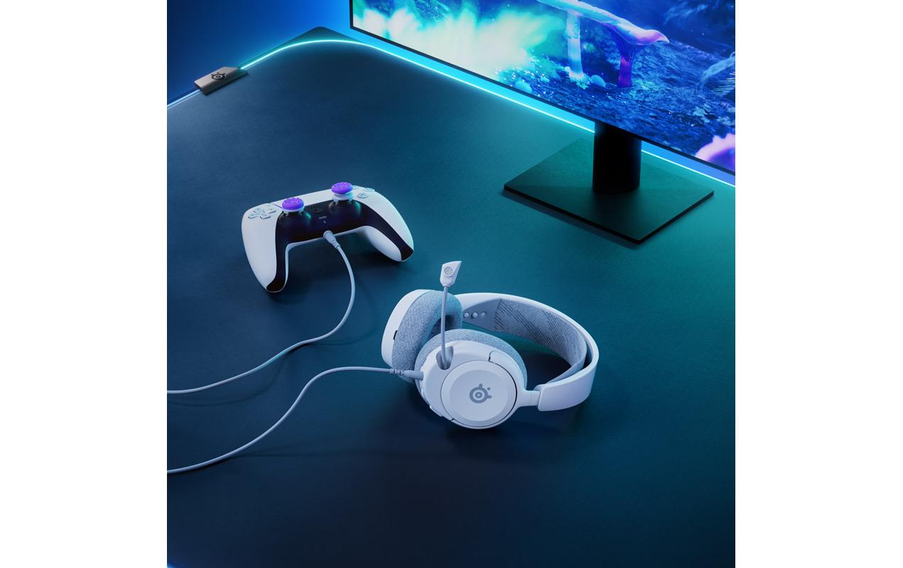 Headset Arctis Nova 1P WeissSteelseries Arctis Nova 1P kabelgebundene Gaming-Kopfhörer mit Kopfband, Weiss