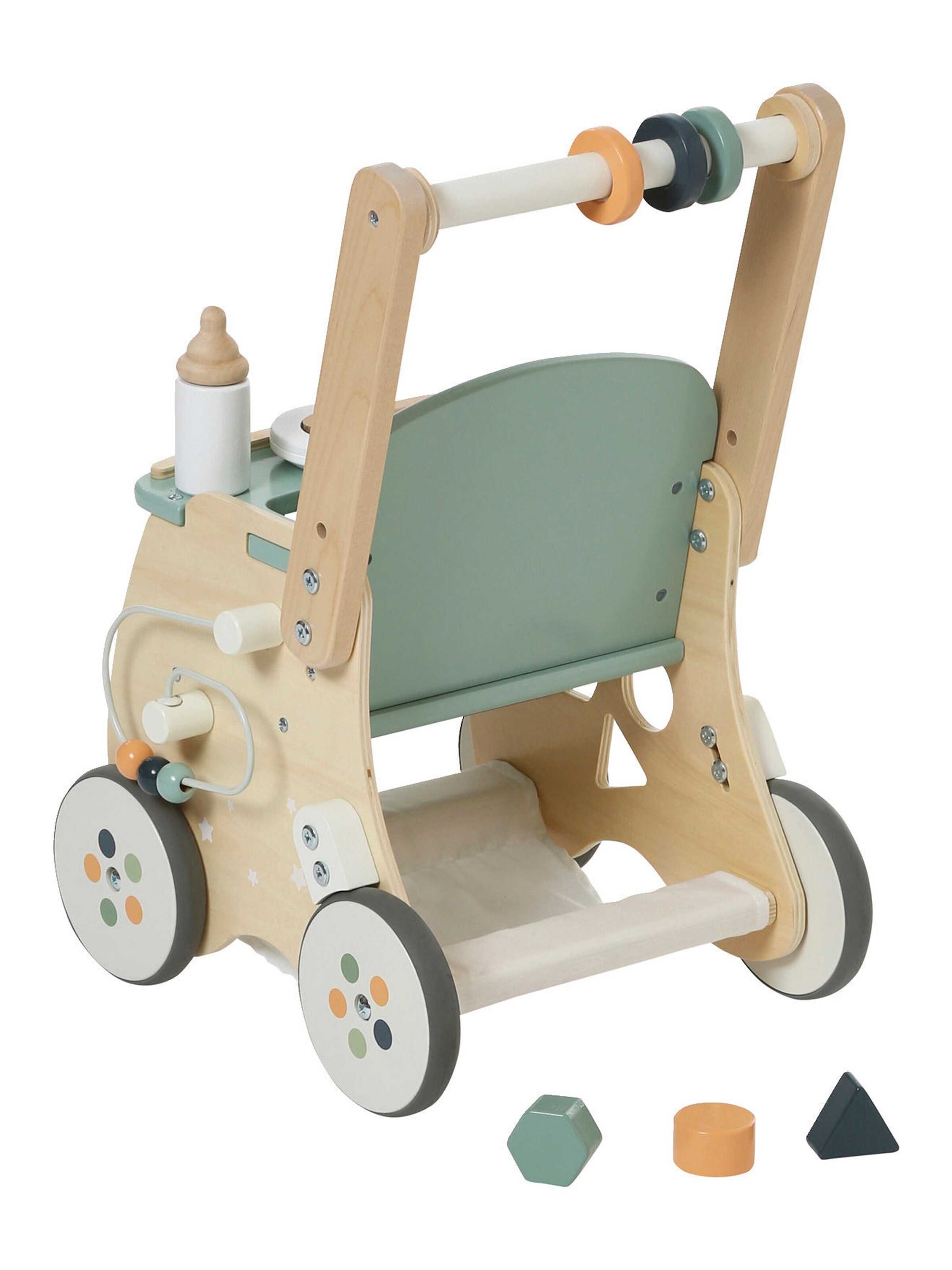 Vertbaudet Lauflernwagen mit Puppensitz, Holz FSC® grün