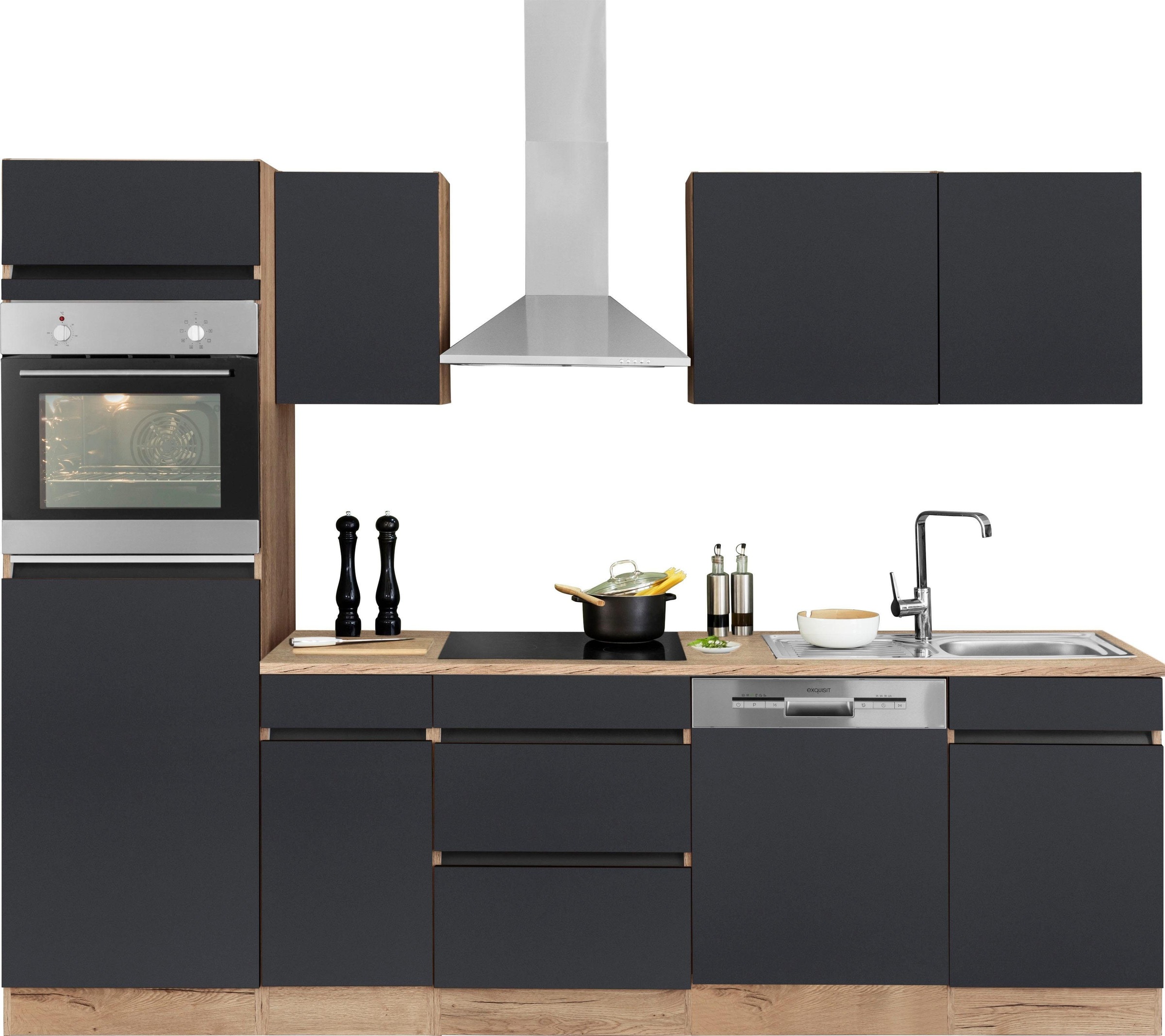OPTIFIT Küchenzeile »Roth« Breite 270 cm, wahlweise mit E-Geräten, mit Push-to-Open-Funktion