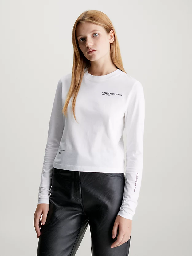 Camiseta de manga comprida com logotipo