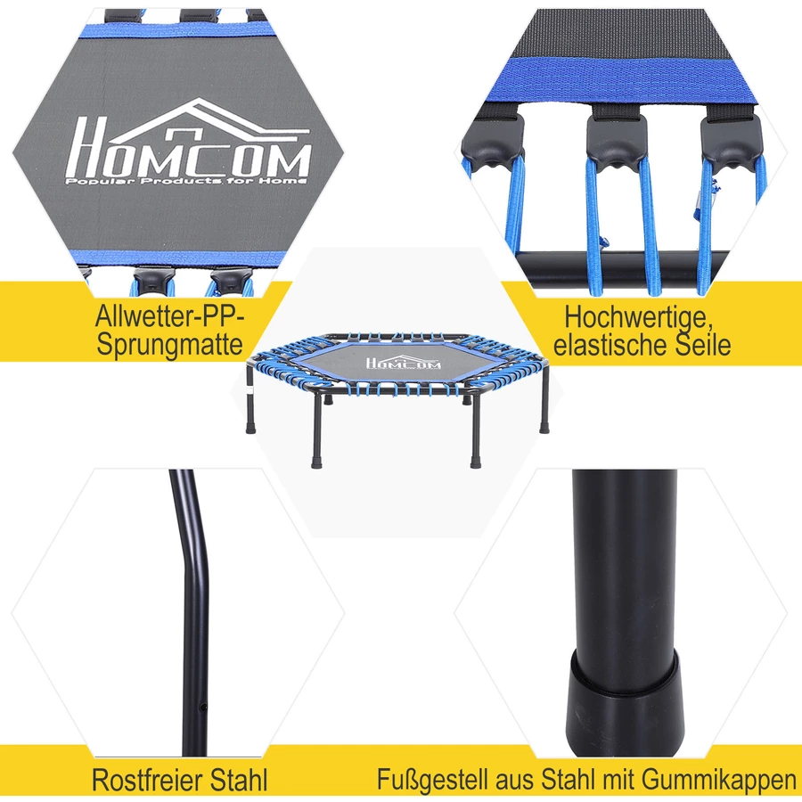 HOMCOM Fitness-Trampolin für Yoga blau
