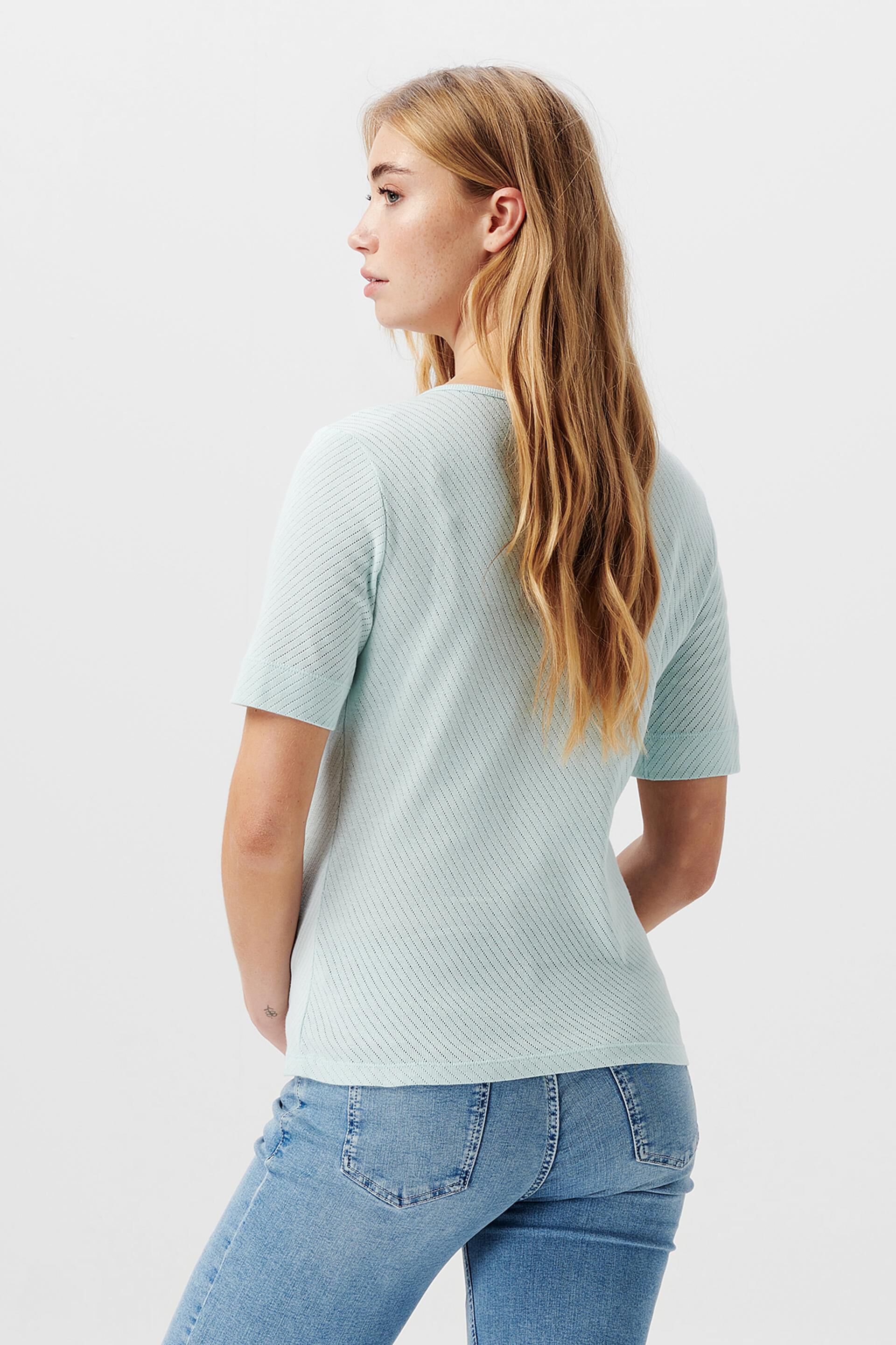 T-shirt en maille pointelle, coton biologique