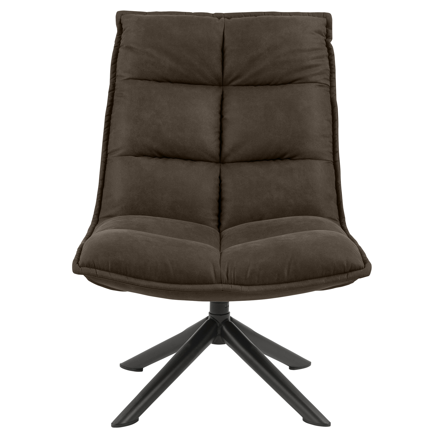 Loungesessel STORM - grau - matt schwarz - Microfaser