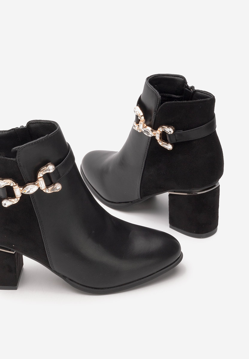 Bottines élégantes pour femme noires Safa