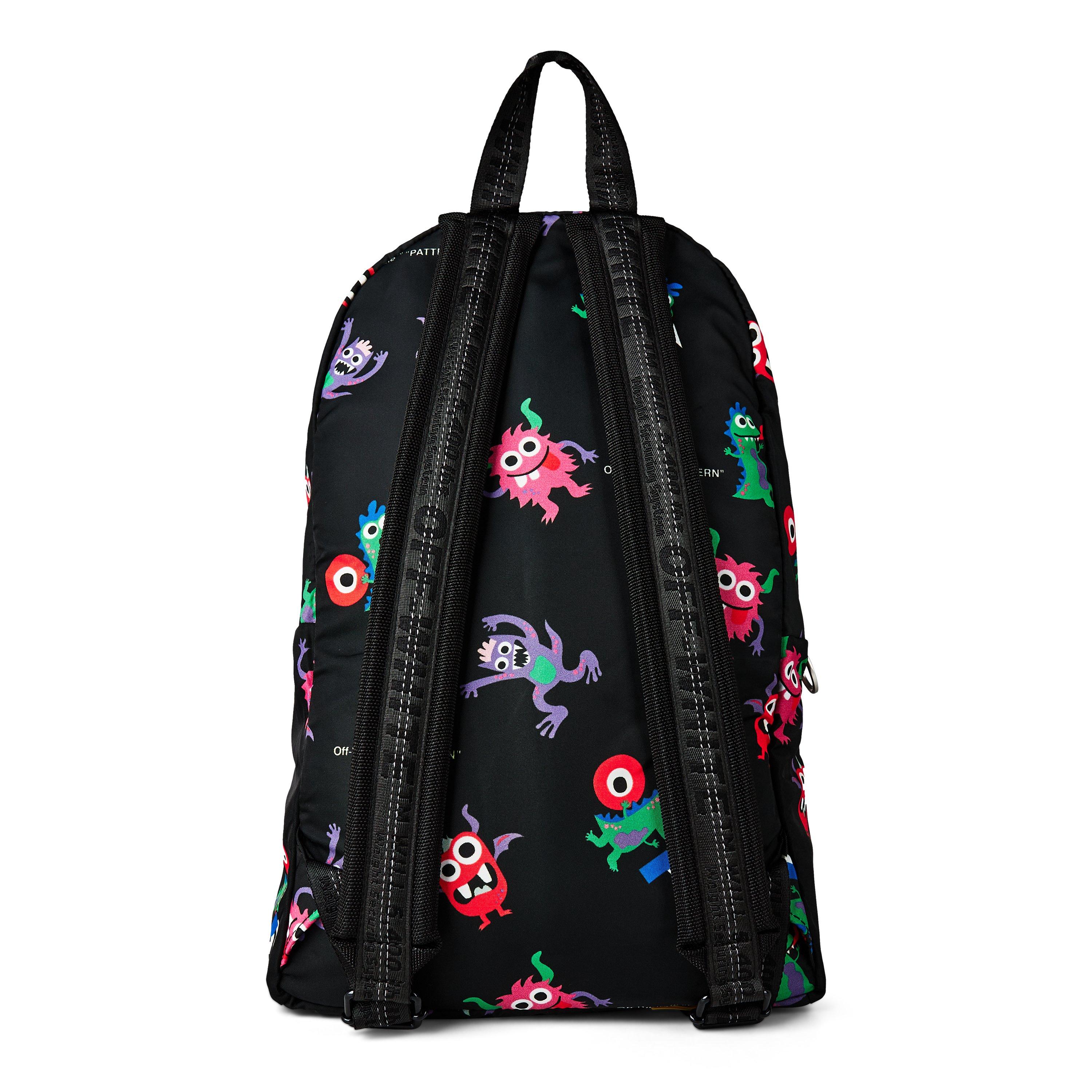 Off White Monster Print Backpack Juniors