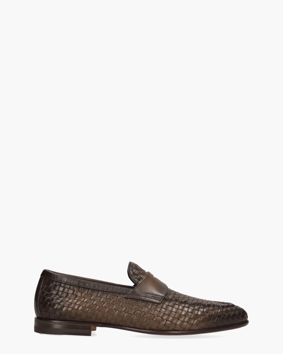 Santoni 13903 Donkerbruin Herenloafers