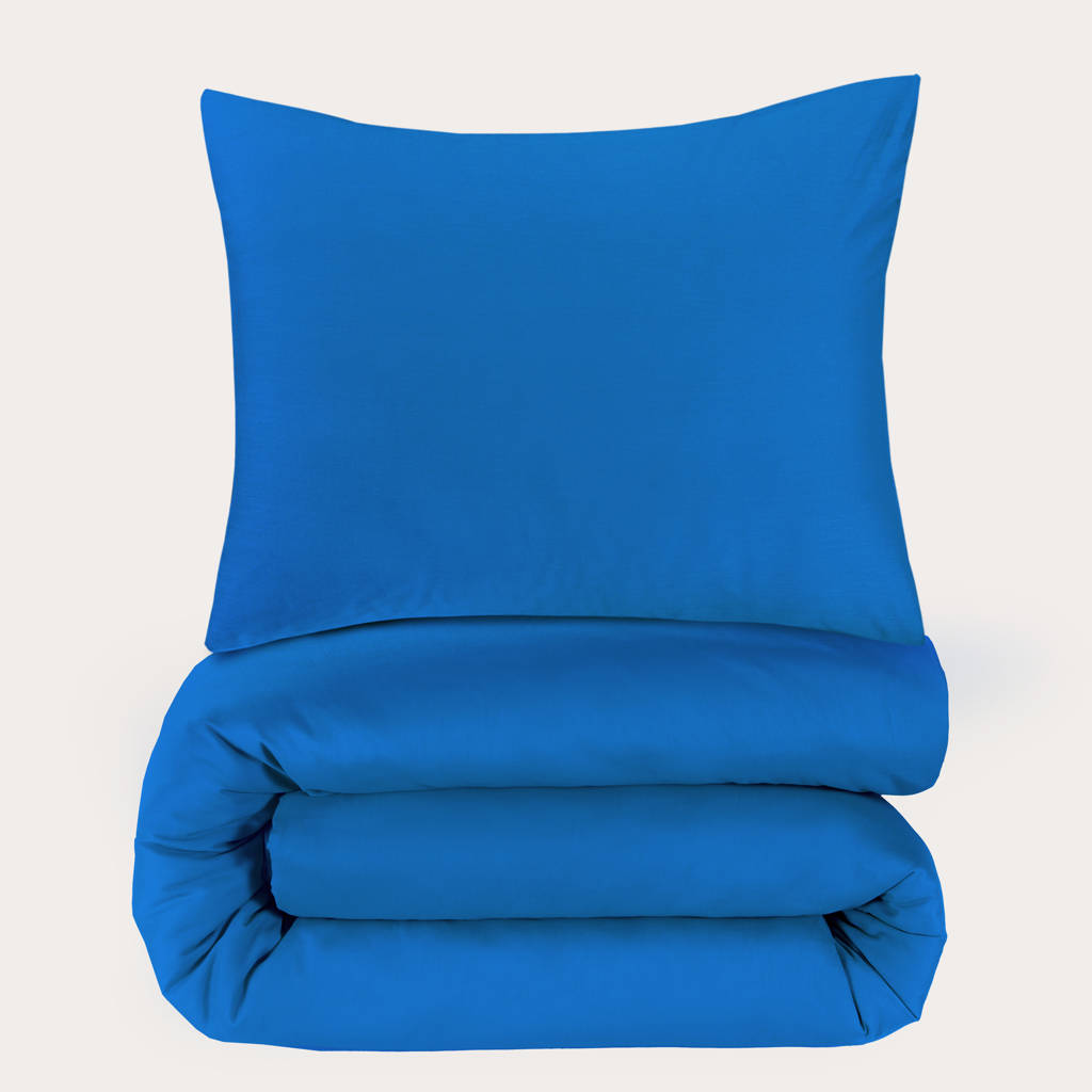 katoenen dekbedovertrek kinder blauw (120x150 cm)