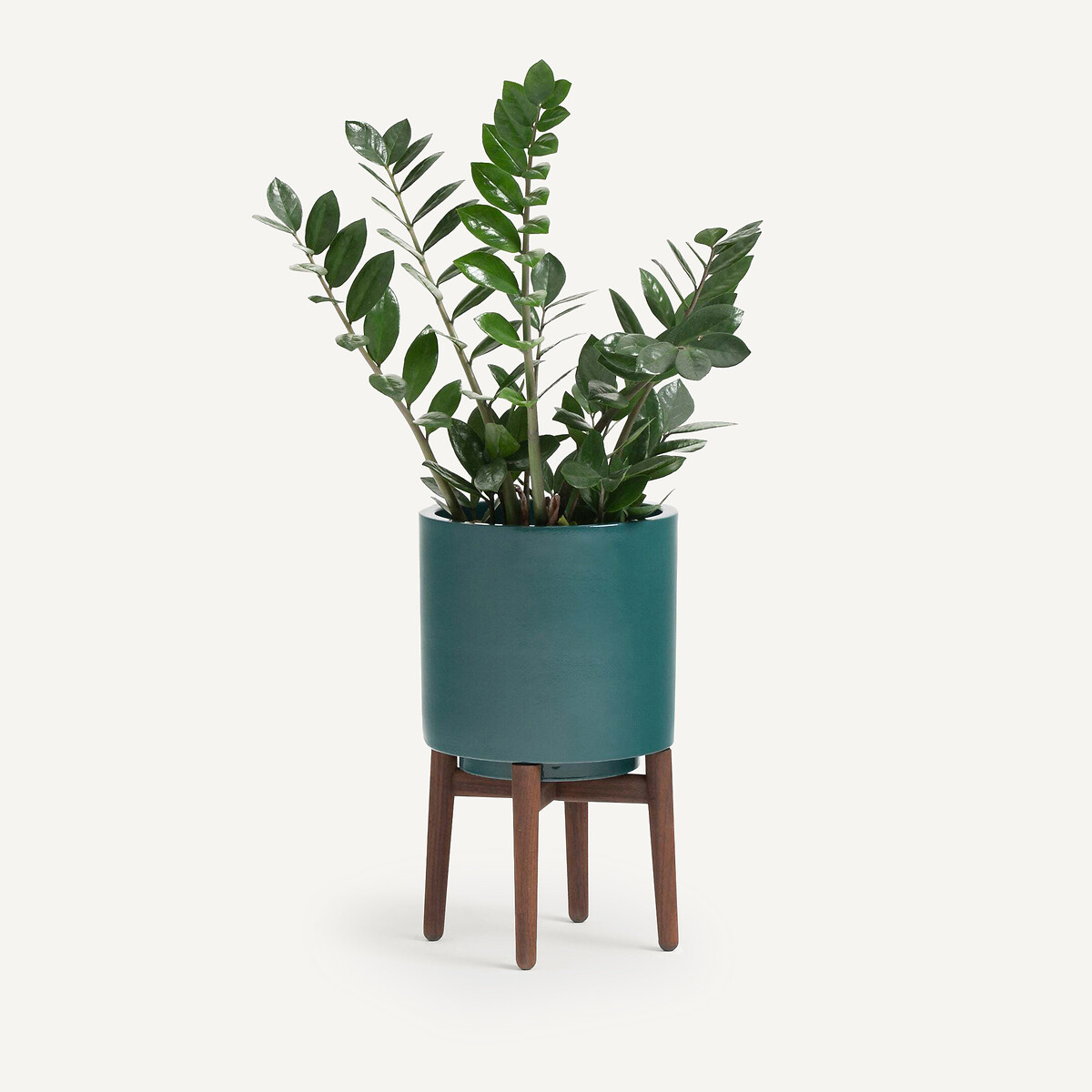 AM.PM<br>Vaso de flores com pés em madeira de nogueira, 43 cm de altura, Florian