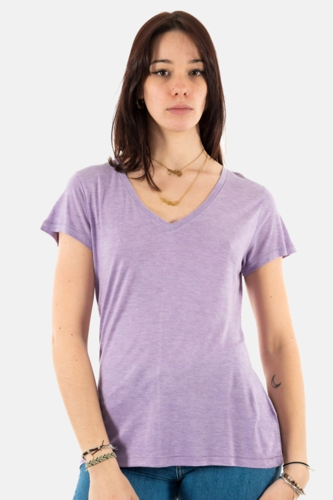 tee shirt superdry studios slub vee neck 9kb purple metallic