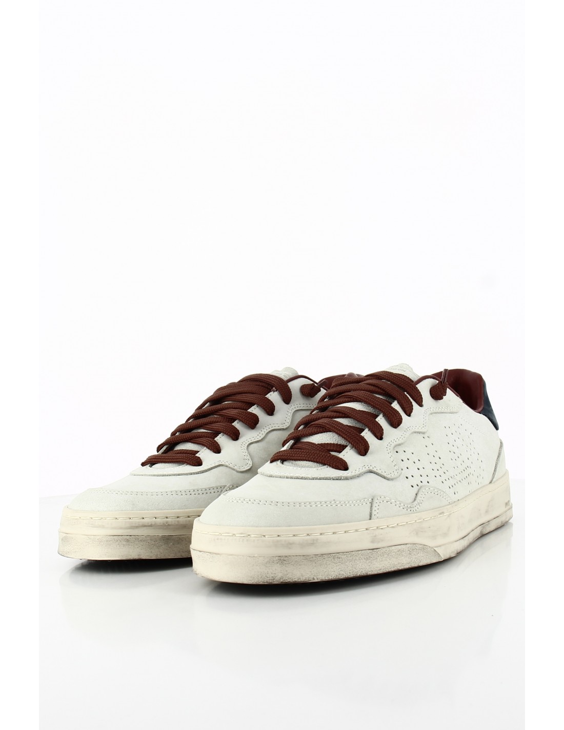 p448 Baskets de ville Homme Bali Blanc Cuir