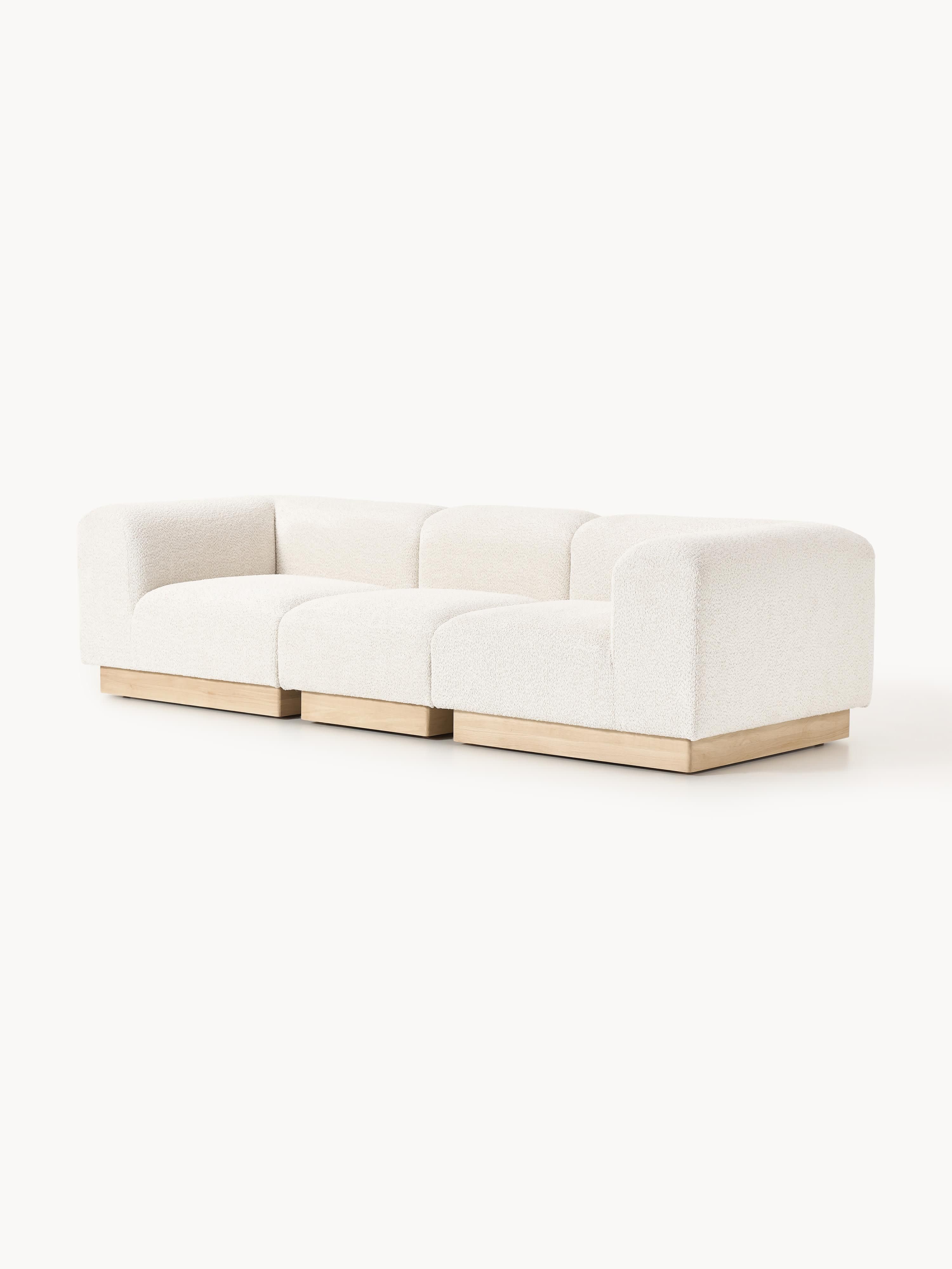 Modulaire bank Natalie (3-zits) van teddy-bouclé