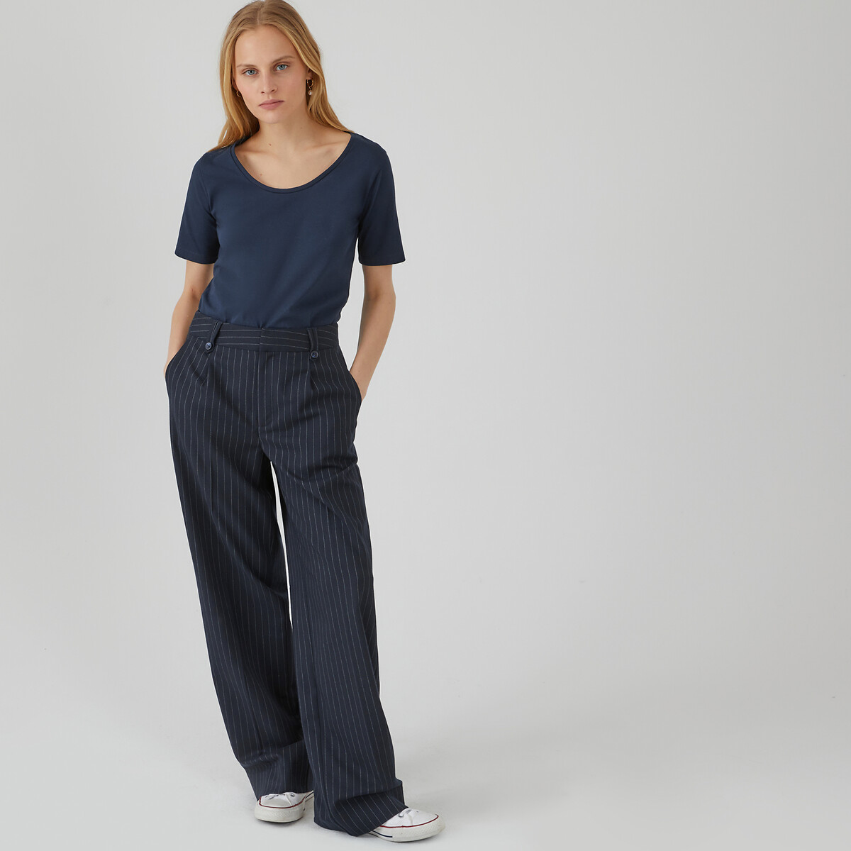 COLEÇÃO LA REDOUTE<br>Camiseta com gola redonda e mangas curtas