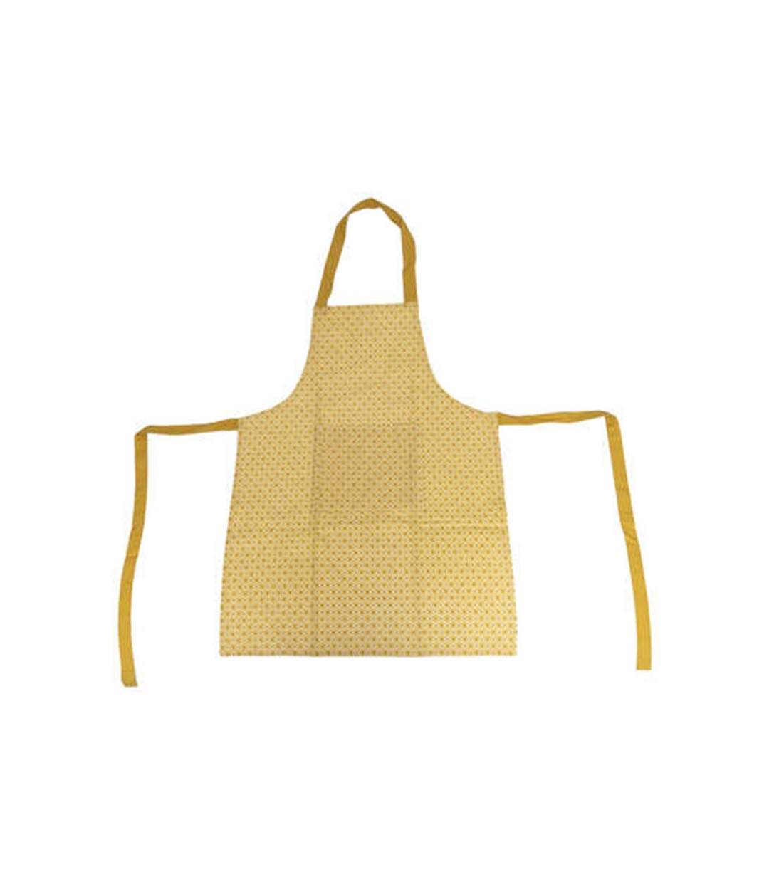 Tablier de Cuisine Imprimé Paty 80cm Jaune Ocre