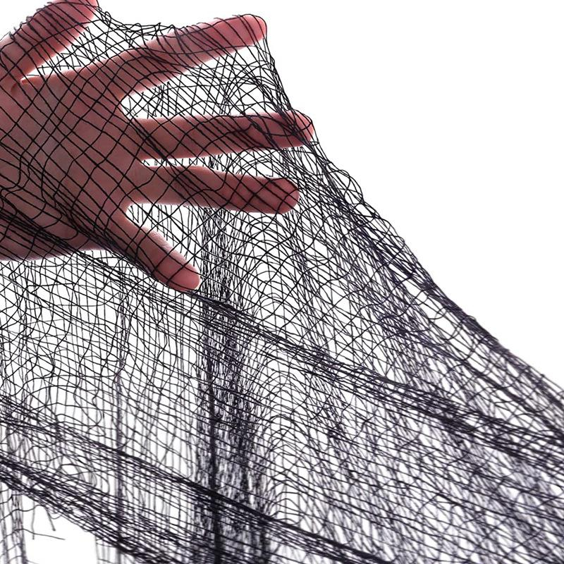 (6x1.2m) Halloween Spinnen Netz Tuch Grusel Party Deko Vorhang - Schwarz