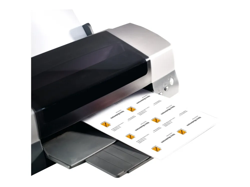 Sigel Business Card 3C LP853 - Skinnende hvid - 85 x 55 mm - 250 g/m² - 100 kort (10 ark x 10) visitkort