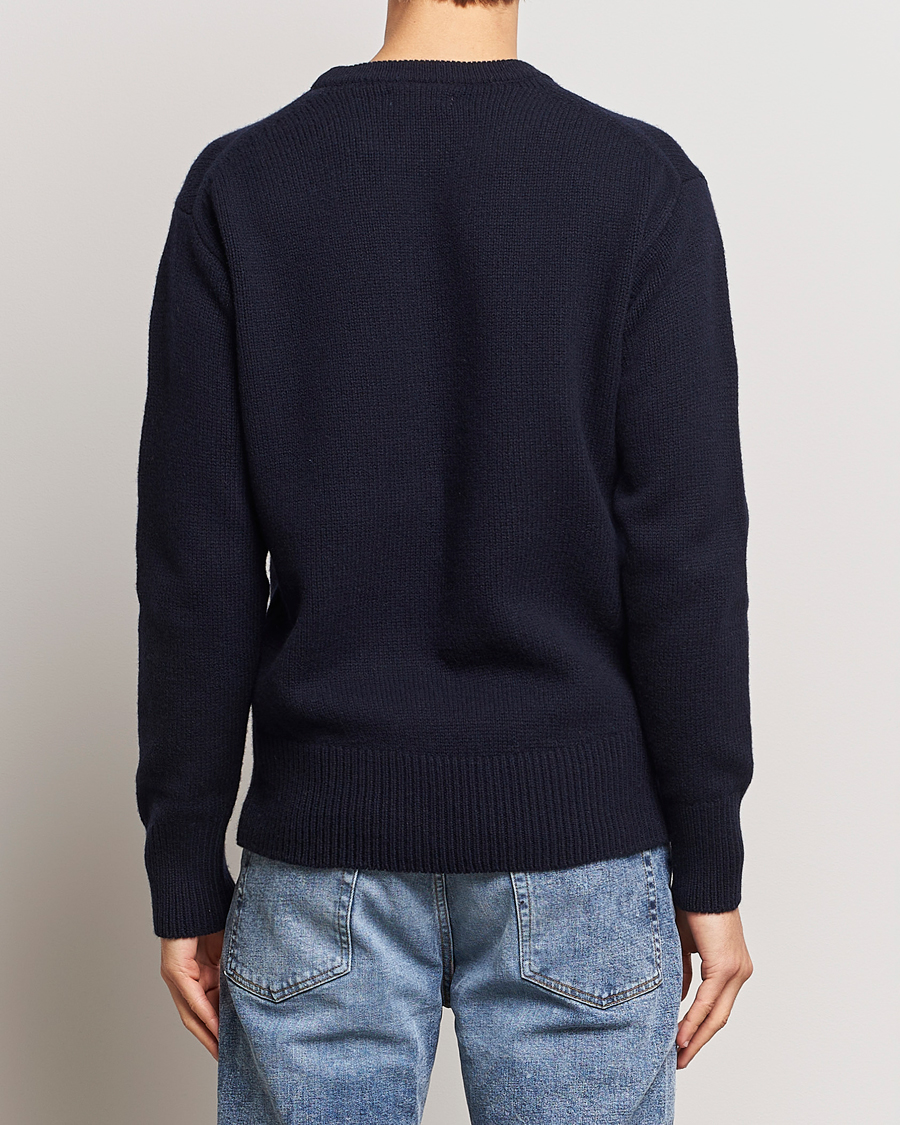 Merz b. Schwanen Merino/Cashmere Knitted Sweater Dark Navy