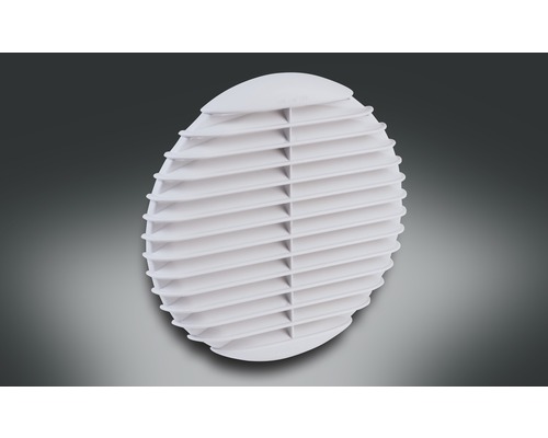 Rotheigner rond ventilatierooster met klemveer, kunststof, lichtgrijs, NW 166