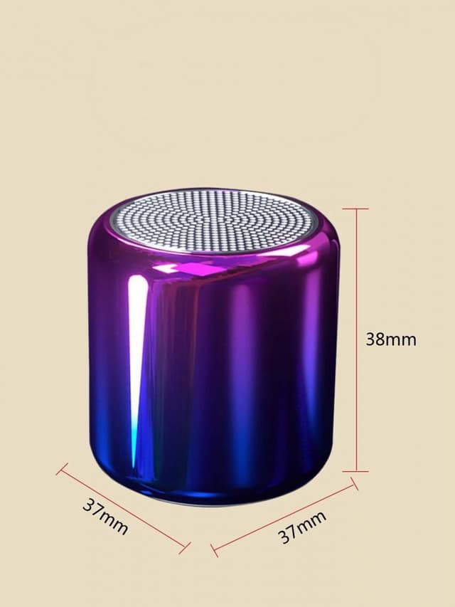 Bluetooth mini-højttaler i kromeret ombre, Lilla/Blå