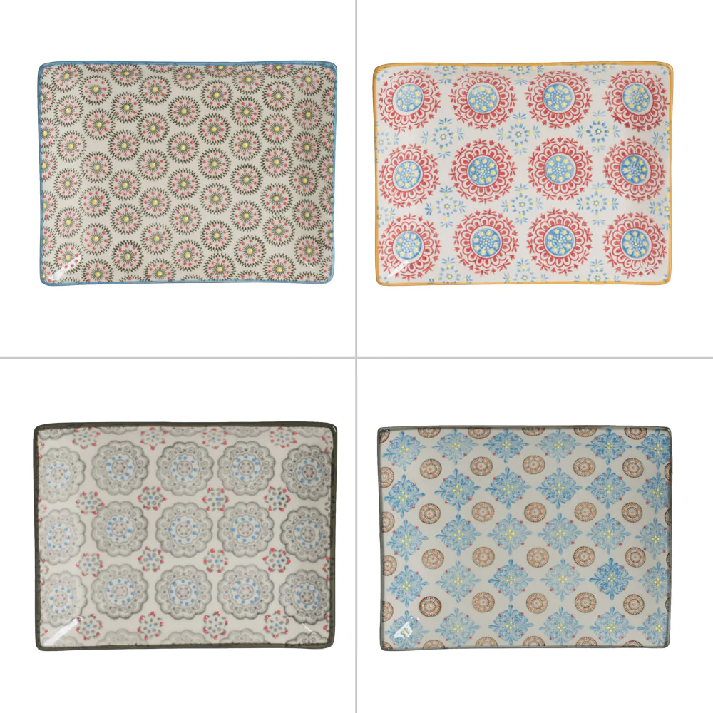 Plat rectangle Bohème 21x27 cm Table passion