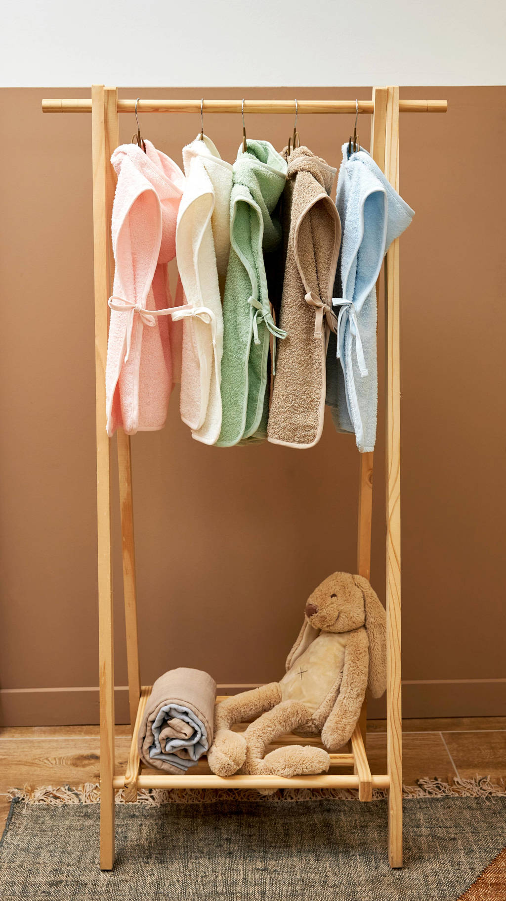 basic badstof badponcho 1-3 jaar soft pink