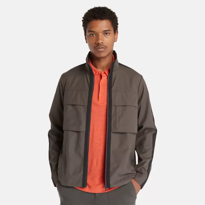Blouson Timberland x Icebreaker en mérinos et coton pour homme en gris foncé