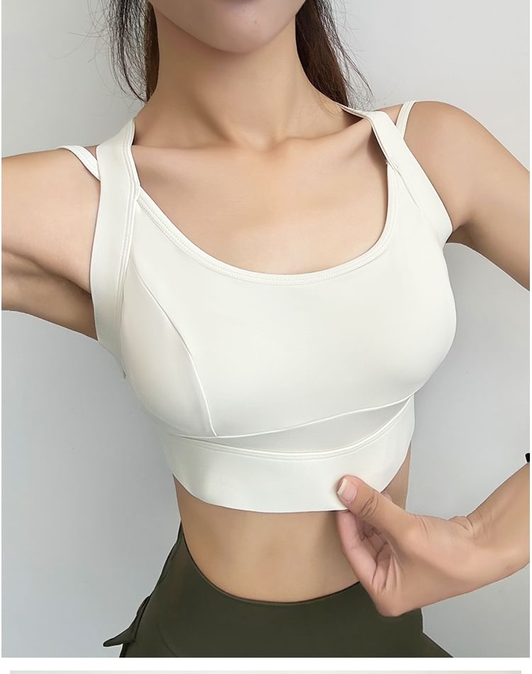 Engiko - Cross Strap Plain Sportbeha