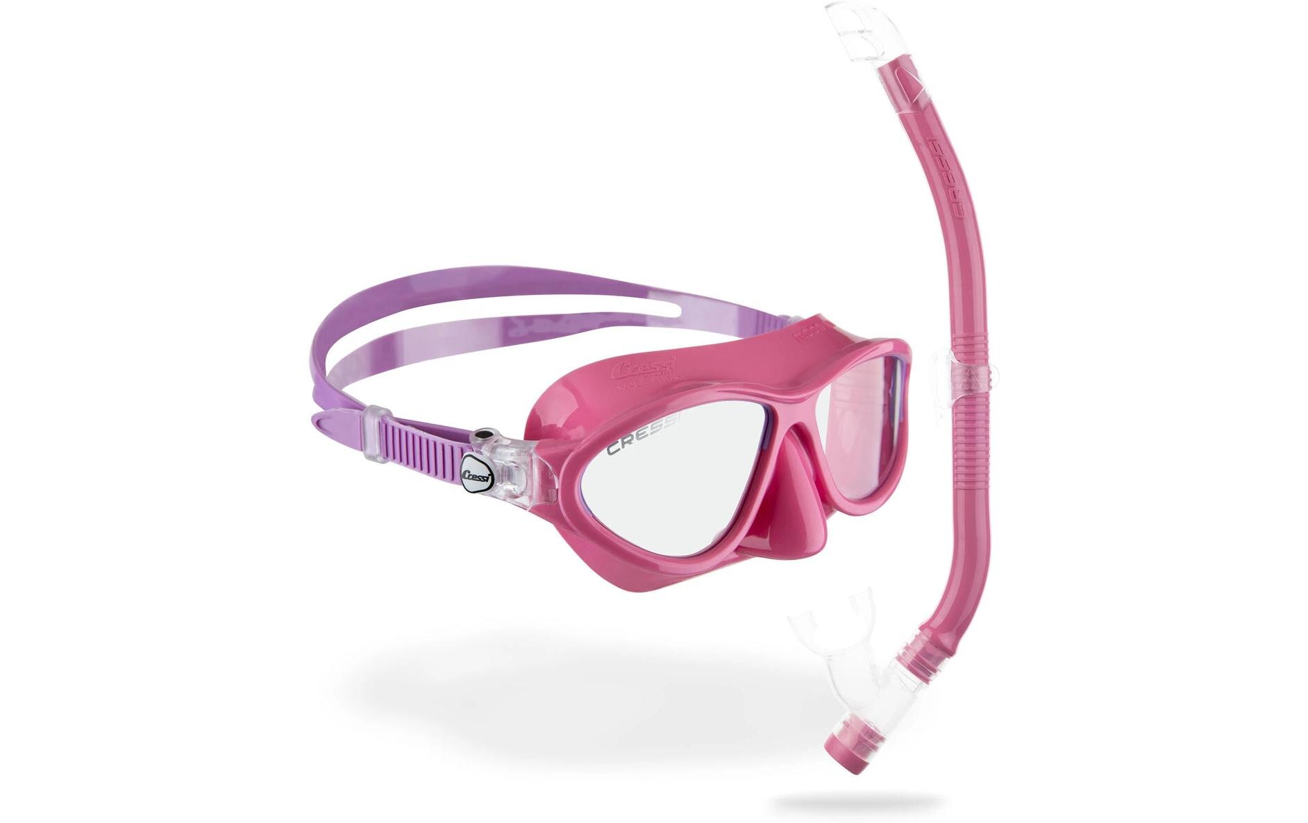 Moon + Top Schnorchel Combo Kinder Rosa/LilaMaske für Kinder