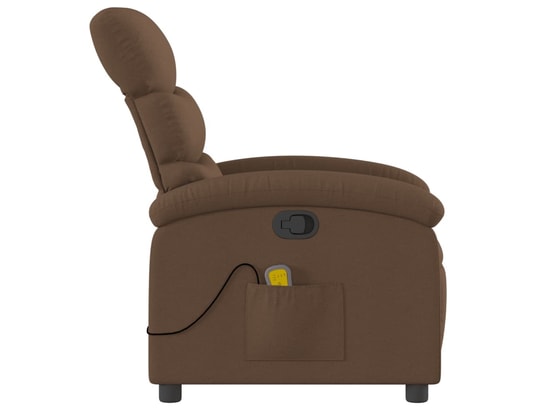 VIDAXL - Fauteuil Relaxation Fauteuil de massage inclinable - brun - tissu - 70x92x99,5cm