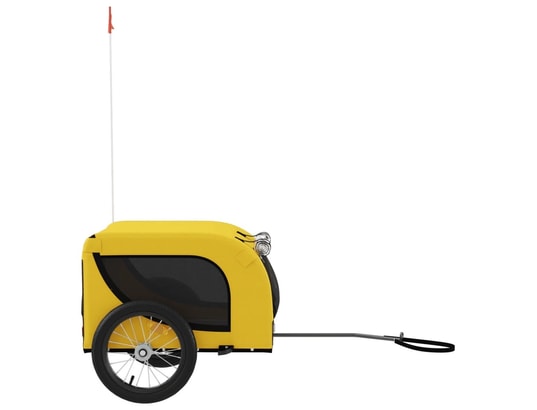 VIDAXL - Remorque de vélo pour chien jaune et noir tissu oxford et fe...