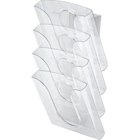 Porte brochures pour table et mur, transparent