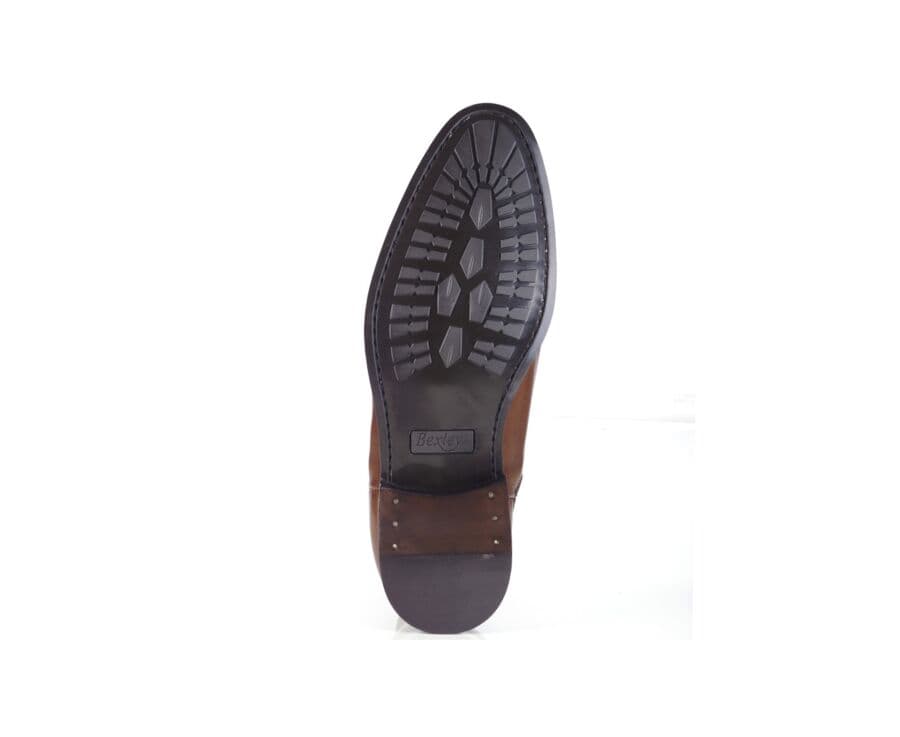 Chelsea boots semelle gomme homme Cognac patiné - TODDINGTON GOMME