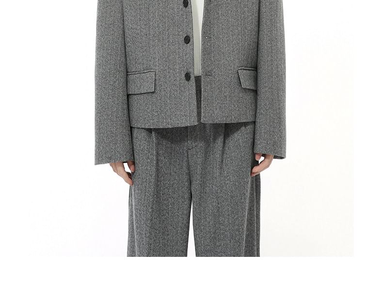 FAERIS - Enkelrijs blazer / Mid Rise Loose Fit pantalon