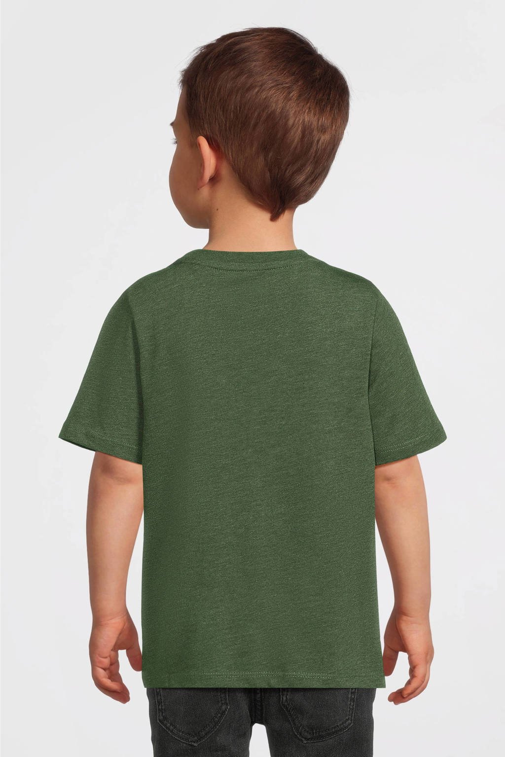 anytime T-shirt groen melange