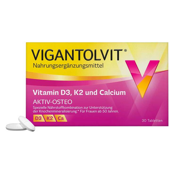 Vigantolvit Vitamin D3 K2 Calcium Filmtabletten, 30 St