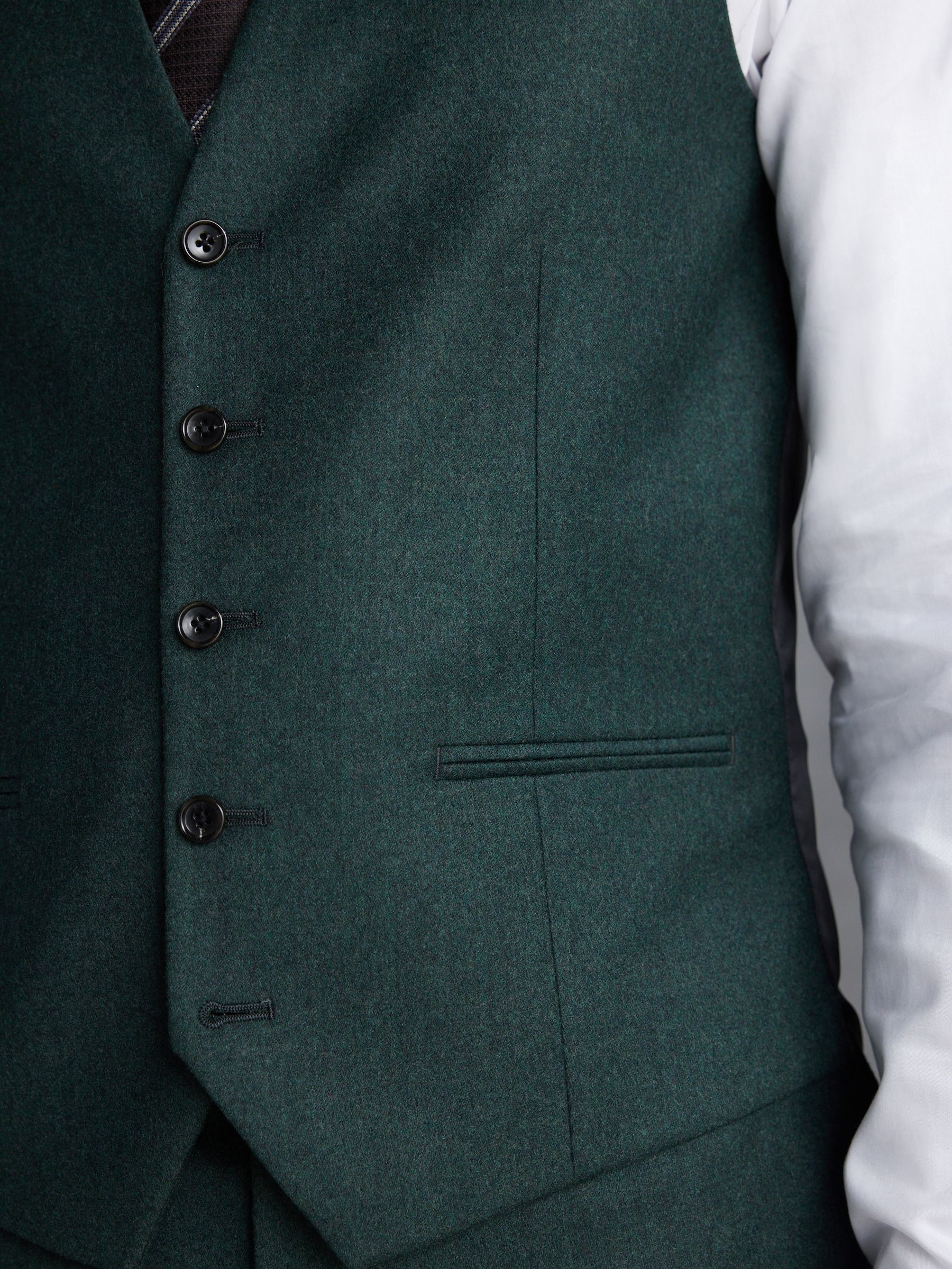 Groen - Signature Zignone flanellen gilet van Italiaanse wol-kasjmier blend