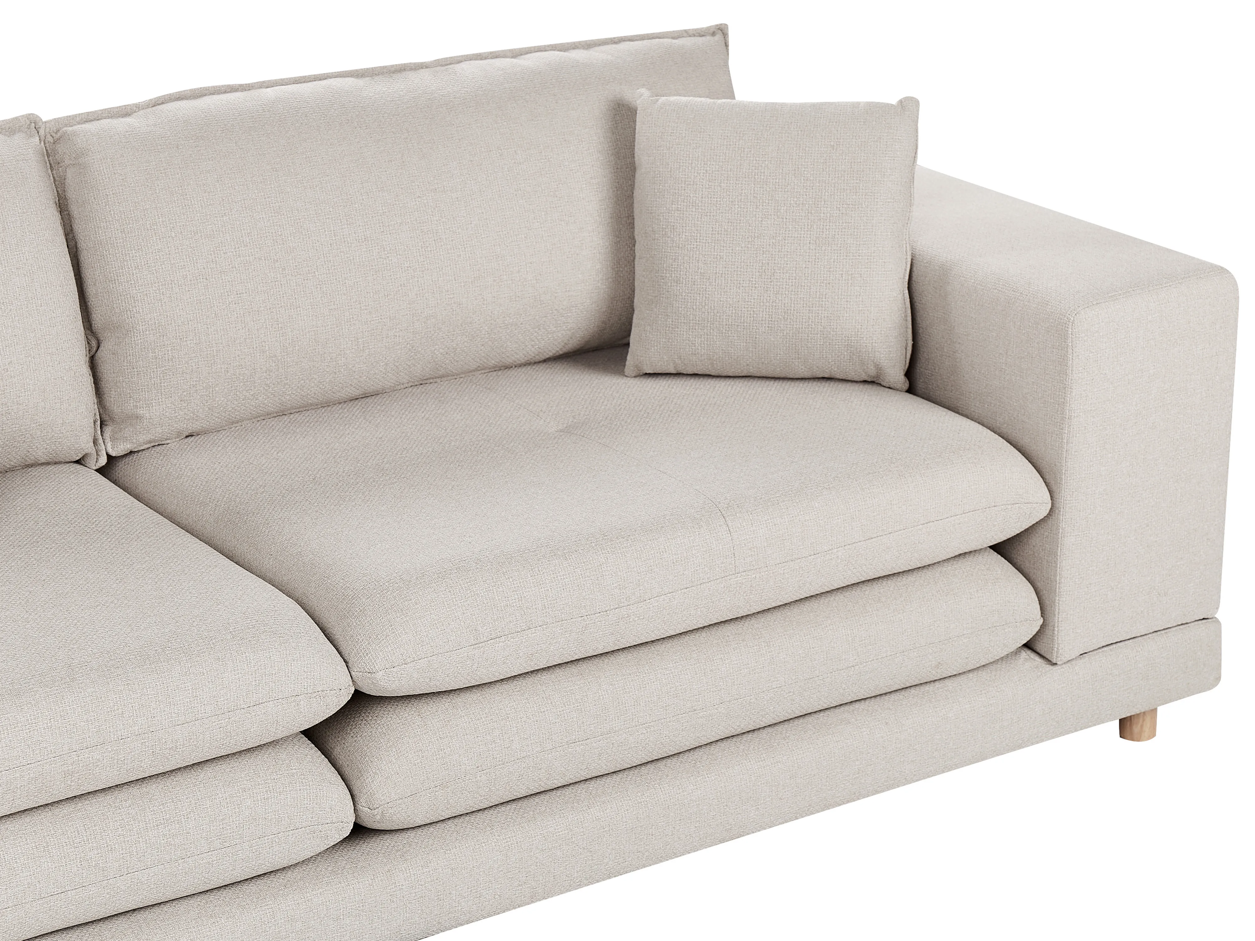 Bank 2-zits HEDEN Stof Beige met kussen