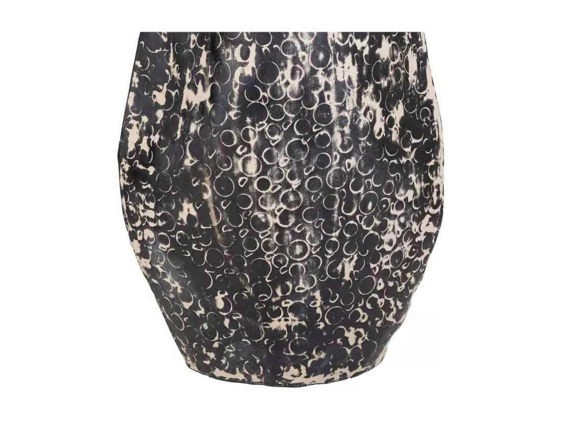 Vase en métal noir 26x09x58h