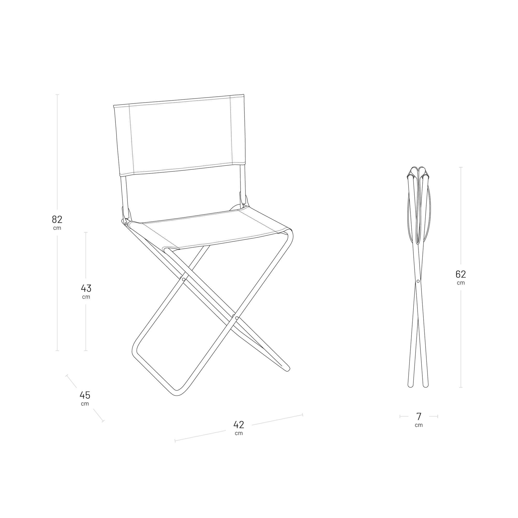 Kompakter Klappstuhl CNO Batyline® Iso Blau Ciel