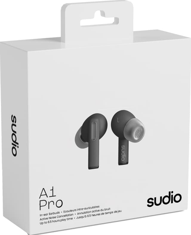 Sudio A1 Pro true wireless in-ear høretelefoner (sort)