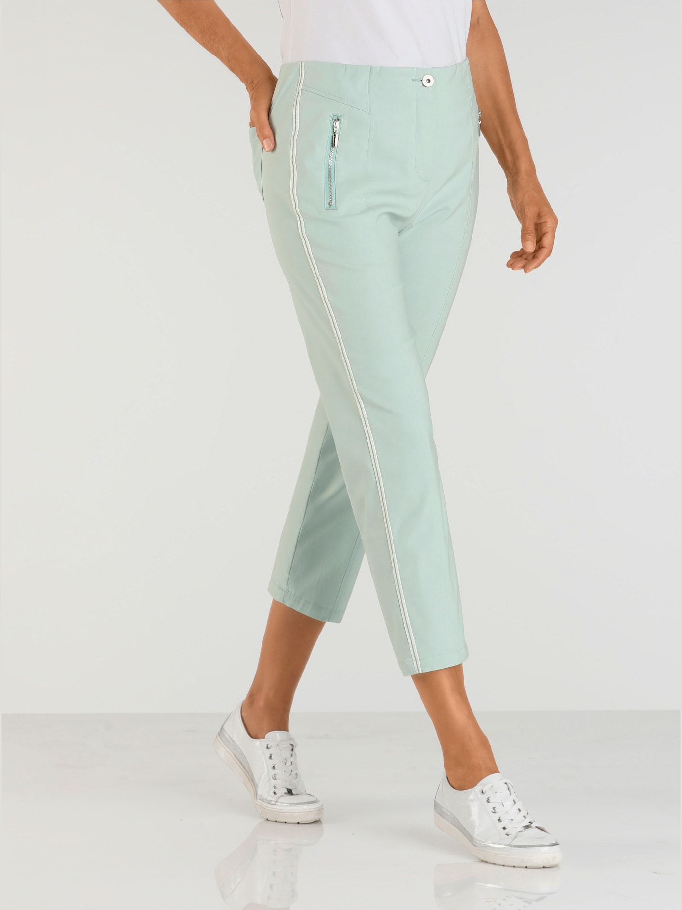 Pantalon 7/8 rayures galon tendance