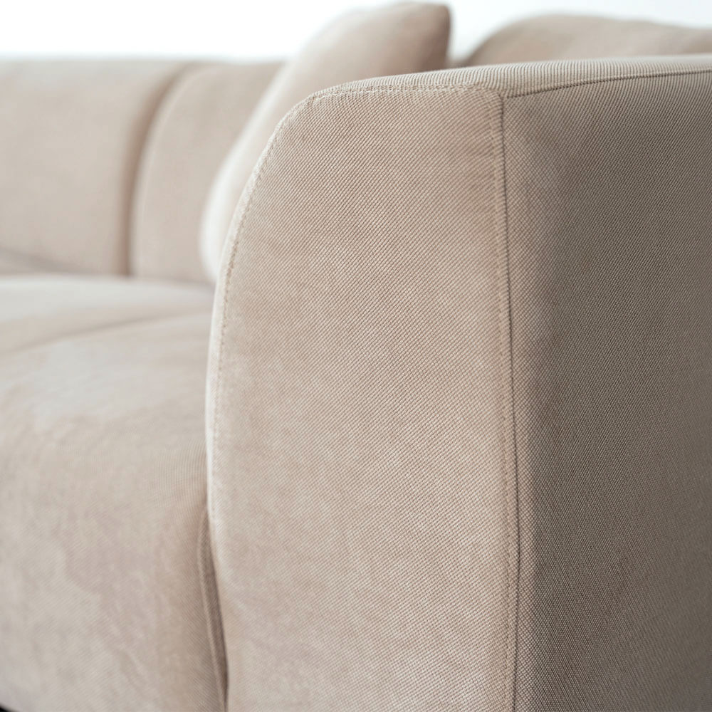 HOME DELUXE Hoekbank met Chaise Longue Rechts - Webstof - Beige