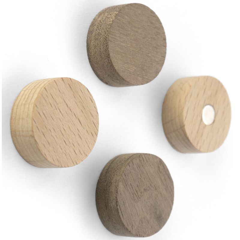 Trendform Magnete Wood, 22 mm, braun, 4 Stück