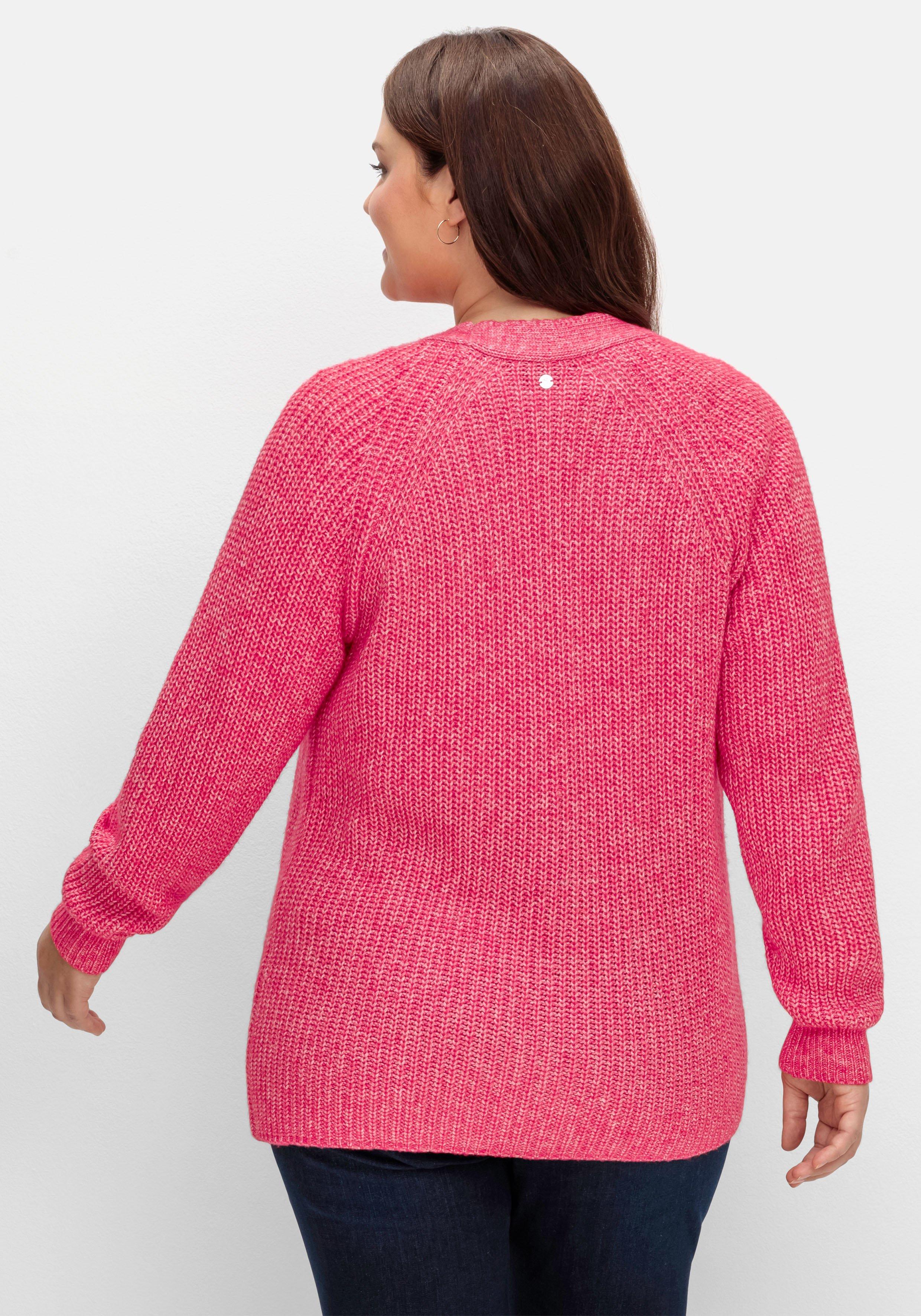 Strickjacke im Patentstrick, offene Form