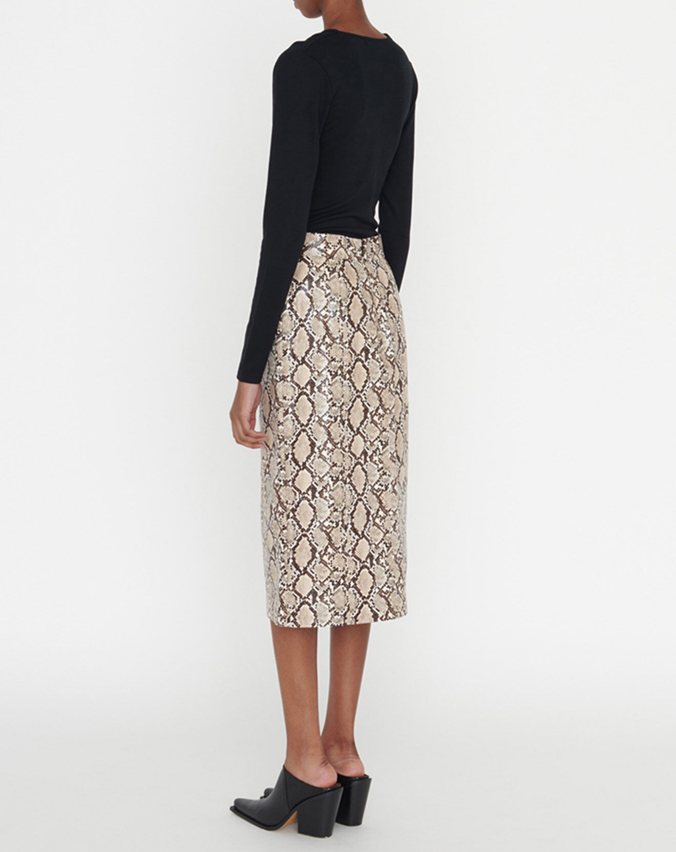 Zapa Jupe Josia imprimée python beige