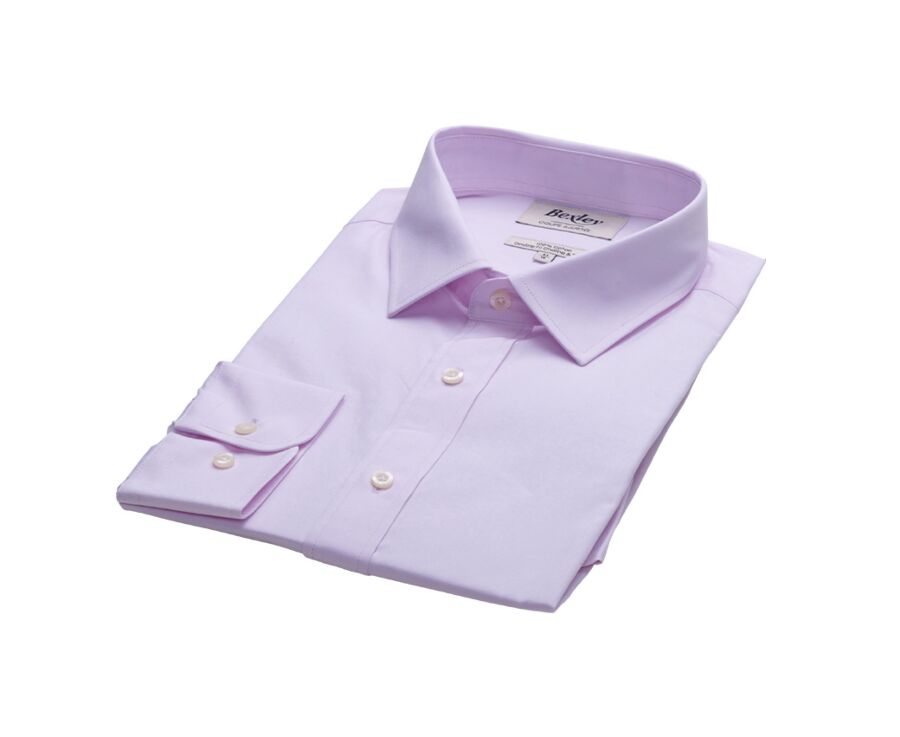 Chemise Rose pâle coton - Col français - LOUIS CLASSIC