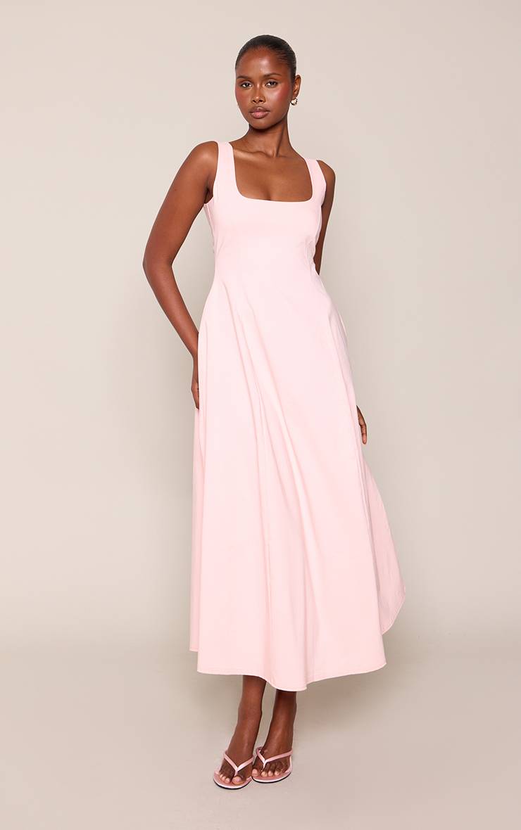 Rose Bébé Robe Maxi Sans Manches À Encolure Dégagée