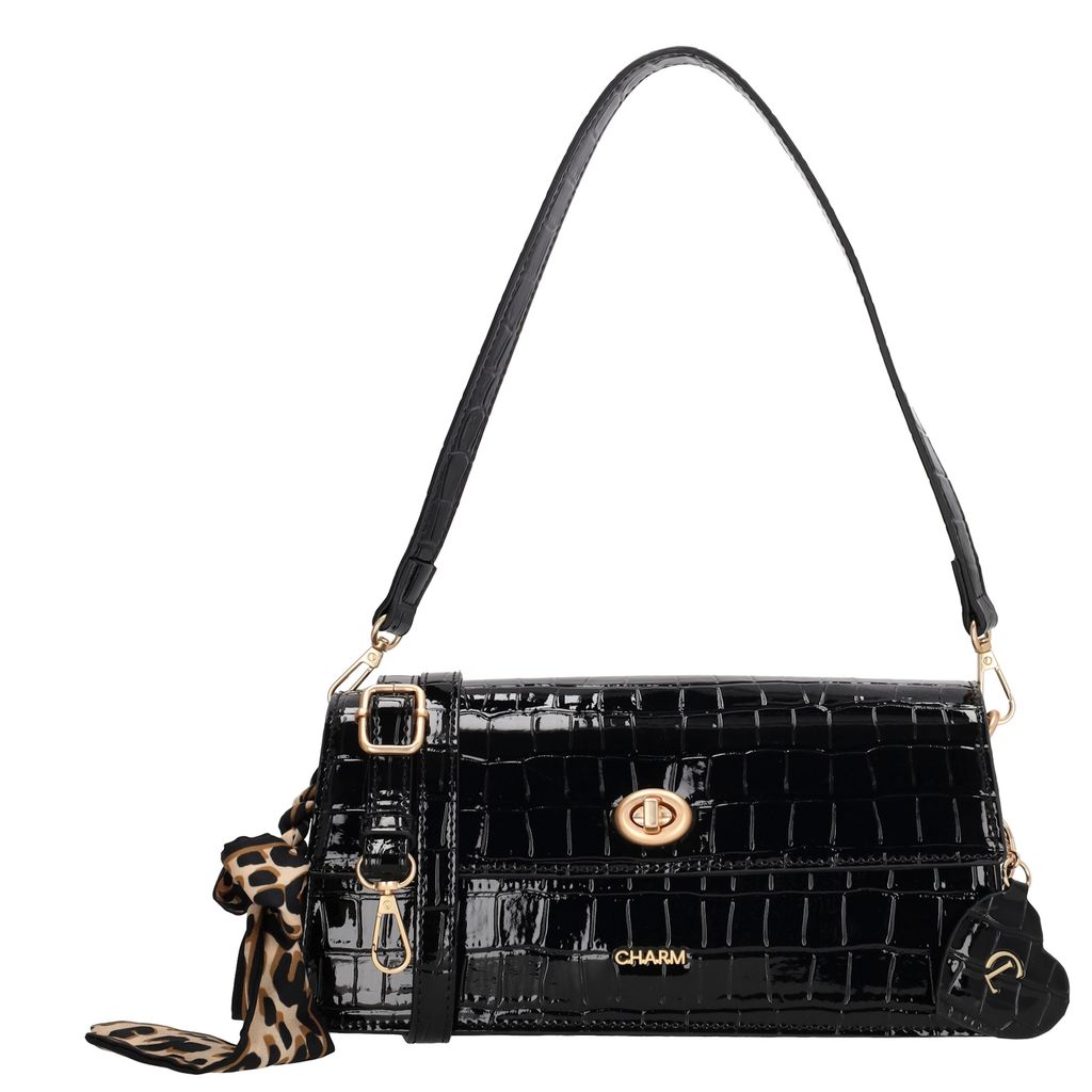 Charm London Knightsbridge Schoudertas Overslag Zwart