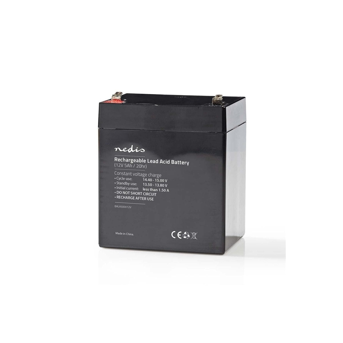 Nedis Oppladbart blybatteri | Lead-Acid | Oppladningsbar | 12 V | 5000 mAh