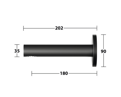 Baduitloop KEUCO IXMO 1/2 inch zwart mat 59545370101